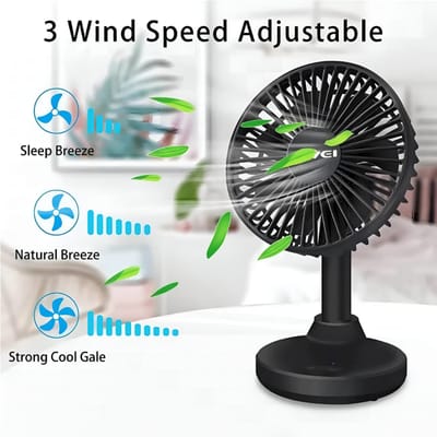 Awei F29 Compact Strong Wind Rechargeable Fan Desktop Silent Fan_img_2
