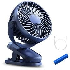 P8 Portable Mini USB Rechargeable 1200mAh Mini Clip Fan_img_0