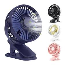 P8 Portable Mini USB Rechargeable 1200mAh Mini Clip Fan_img_1
