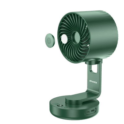 Awei F34 Strong Wind Air Circulation Wide Angle Night Lamp Fan 4000mAh_img_2