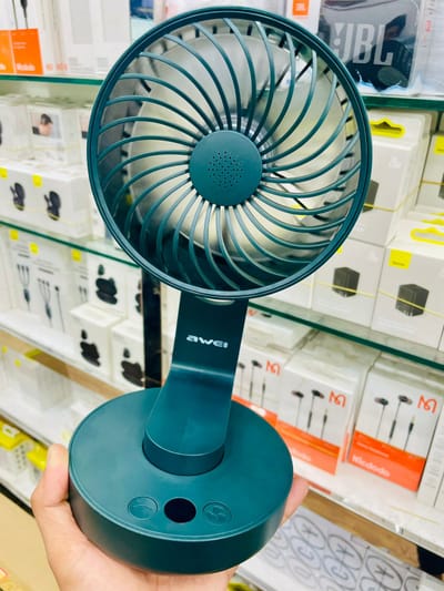 Awei F34 Strong Wind Air Circulation Wide Angle Night Lamp Fan 4000mAh_img_3