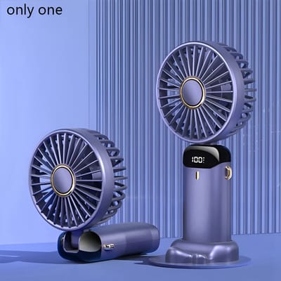 Handheld Fan Personal Fan 5000MAh Rechargeable,5 Speeds with LED Display,90° Adjustable_img_2