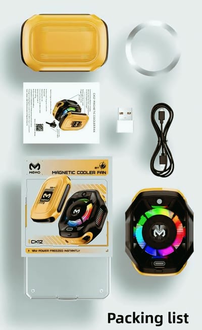 MEMO CX12 Mobile Phone Cooler Radiator with Digital Display and Battery_img_0