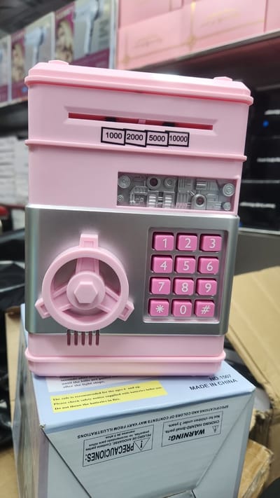 Electronic Piggy Bank Safe Box Money Boxes For Children Digital Coins Cash Saving Safe Deposit Mini ATM Machine Kids_img_1