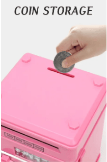 Electronic Piggy Bank Safe Box Money Boxes For Children Digital Coins Cash Saving Safe Deposit Mini ATM Machine Kids_img_3