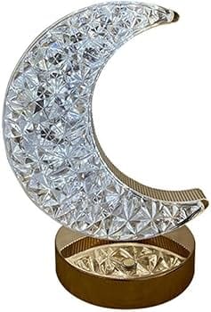 Bedroom Crystal Touch Dimming Night Light Girls Room Home Decor Aesthetics USB Bedside LED Ambient Table 3d Moon Lamp_img_1